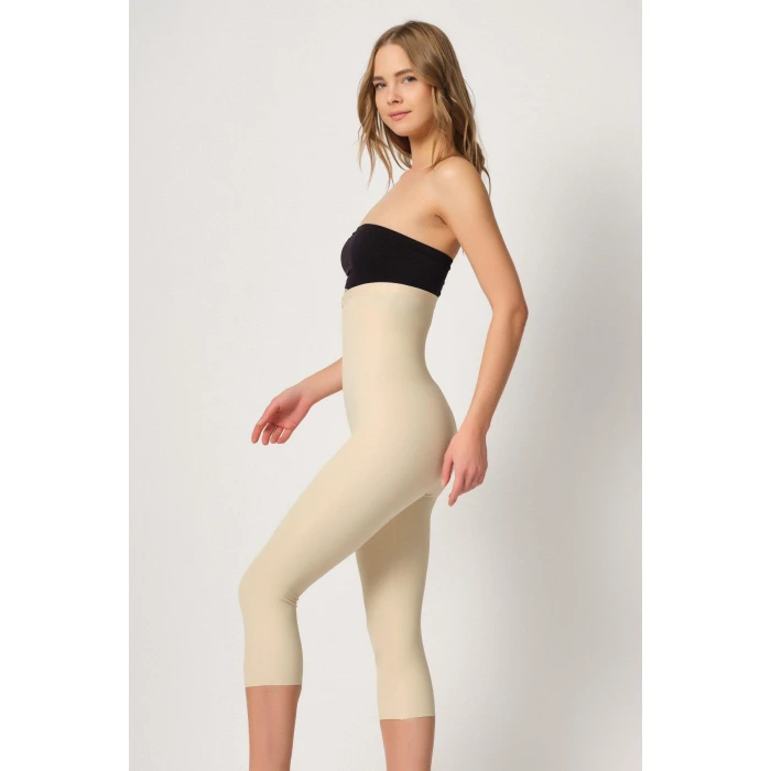 Ten Mı Emay 2868 Fermuarlı Kapri Tayt Lazer Korse