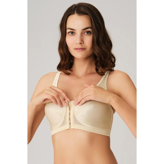 Toparlayıcı Minimizer Balensiz Desteksiz Dolgusuz Önden Açılan Sırt Destekli Medikal Sütyen