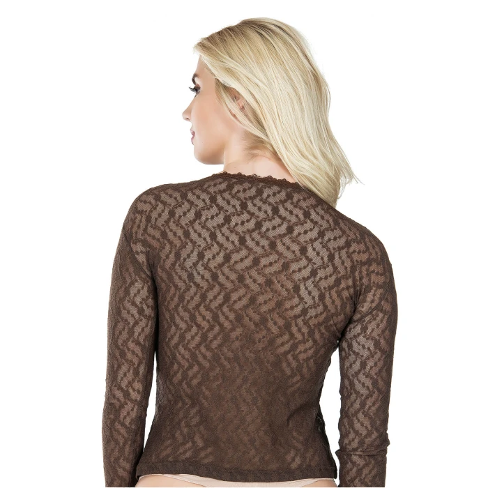 Uzun Kol Dantelli Kadın Tişört 279