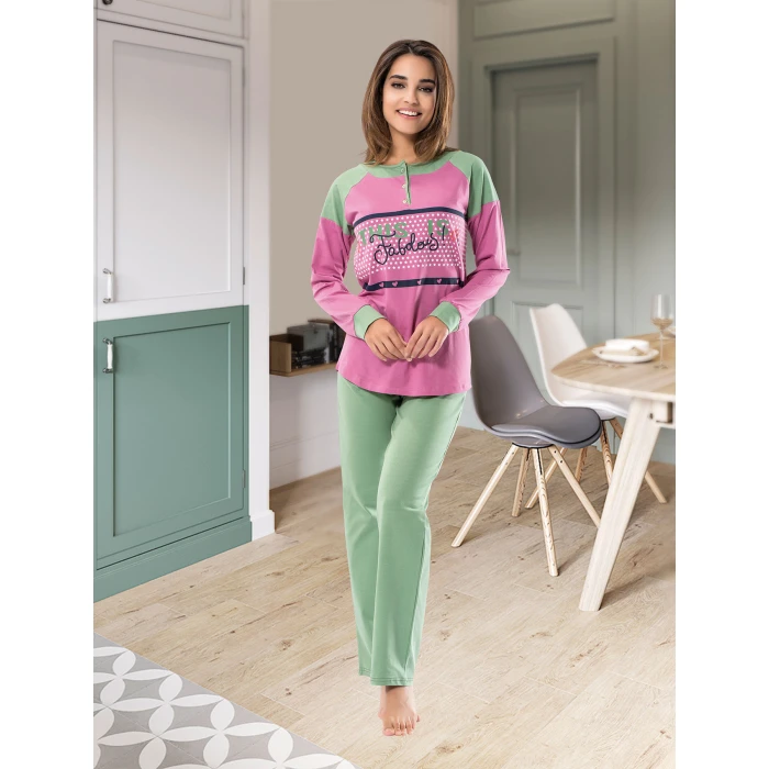 Uzun Kol Kadın Pijama Takım 1120