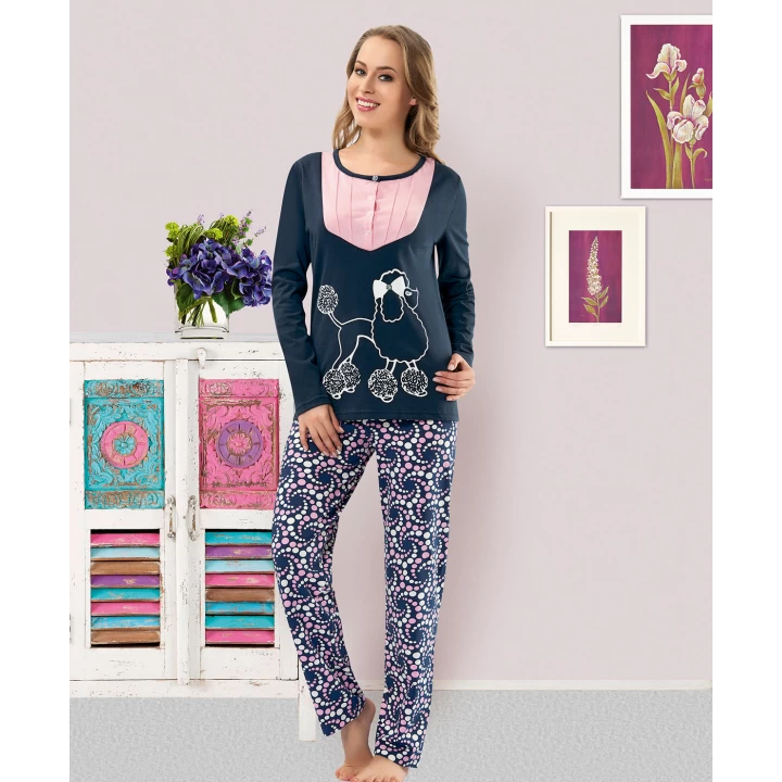 Baskılı Kadın Pijama Takım 814