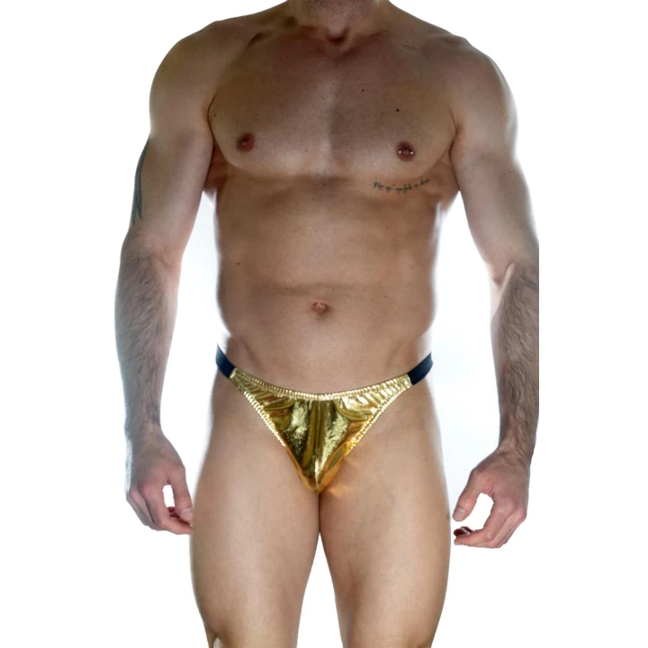 Erkek  Arkası Büzgülü Gold Brazillian Slip
