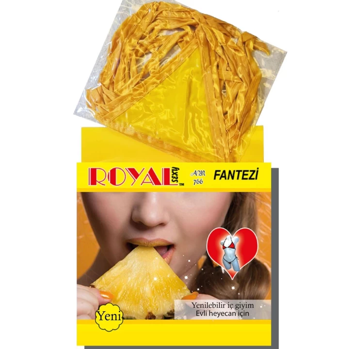 Fantezi Tüketilebilen Yenilebilir Ananas Aromalı İç Çamaşırı Takımı