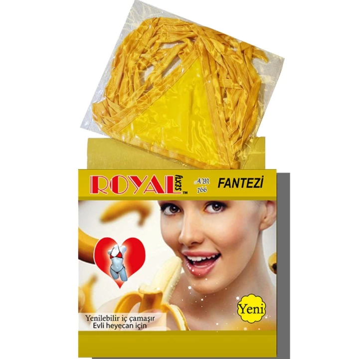 Fantezi Tüketilebilen Yenilebilir Muz Aromalı İç Çamaşırı Takımı