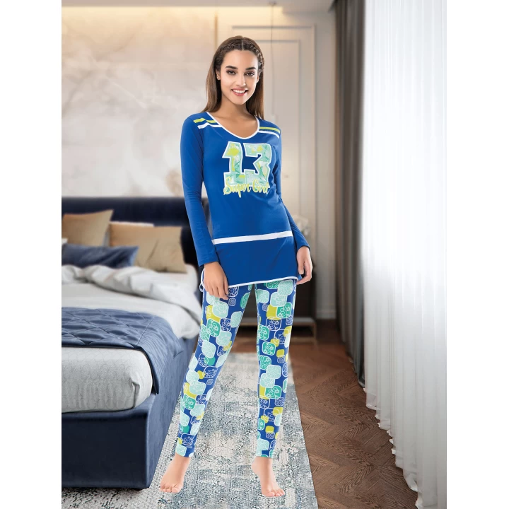 Uzun Kol Kadın Pijama Takım 1118