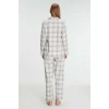 Anıl Kare Desenli Pamuklu Gömlek Pijama Takımı