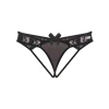 Arkası Açık Siyah Fantezi String Tanga