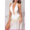 Beyaz Pul Aksesuarlı Tül Etekli Kadın Seksi Gecelik