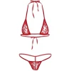 Büyük Beden Kadın Fantezi Kırmızı Sütyen String Takımı