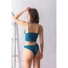 Dantelli Hafif Destekli Bralet Ve String Takım Petrol Mavisi (brf31712)
