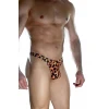 Erkek  Arkası Metalli Leopar Tanga Çamaşır