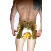 Erkek Gold Lame Short