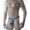 Erkek Zar Desenli Metalli Tanga İç Giyim