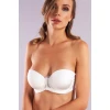 Gala Balconette Foam Cup Bra, Ekru Konforlu Ve Şık Sütyen, Strapless
