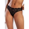 Golshan Gcolors Brazillian Külot, Kadın Dantelli Siyah Brezilyan Külot