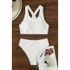 Kadın Beyaz Çapraz Sırt Detaylı Iç Çamaşır Takımı