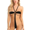 Kadın Fantazi İç Giyim Siyah Seksi Fantezi Gecelik
