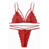 Kadın Kırmızı Dantel Sütyen Külot Takımı