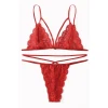 Kadın Kırmızı Dantel Sütyen Külot Takımı