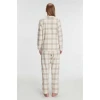 Kadın Pamuklu Uzun Kol Gömlek Pantolon Pijama Takımı