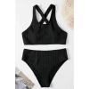 Kadın Siyah Çapraz Sırt Detaylı Iç Çamaşır Takımı