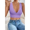 Kadın Siyah Çapraz Sırt Detaylı Şık Crop Top Büstiyer