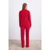 Kadın Uzun Kollu Fermuarlı Sweatshirt Ve Pantolon Takımı – Kadife Görünümlü Yumuşak Kumaş