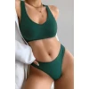Kadın Yeşil Desteksiz Seamless Tangalı İç Çamaşır Takımı