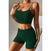 Kadın Yeşil Şortlu Kaşkorse Gecelik Takım
