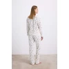 Kadın Yıldız Desenli Tencel Pamuklu Sweatshirt Ve Pantolon Takımı
