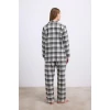 Kareli Flanel Görünümlü Uzun Kollu 2li Pijama Takımı