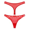 Kırmızı Dantelli Fantezi G String Külot