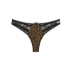 Leopar Desenli Dantelli Fantezi G String Külot