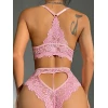 Pembe Dantelli Fantezi Bralet Sütyen Takımı