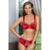 Saten Toparlayıcı Minimizer Sütyen Ve Yüksek Bel Slip Külot Takım Kırmızı (brf31521)