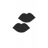 Siyah Dudak Şeklinde Fantezi Göğüs Ucu Kapatıcı
