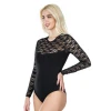 Uzun Kol Dantelli Kadın Body 342