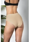 3lü Paket Dikişsiz, İz Yapmaz, Lazer Kesim, Yüksek Bel Slip Külot Cappucino (brf21263)