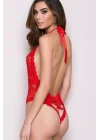 Arkası Açık Dantelli Kırmızı Fantazi Babydoll Brf1287