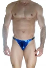 Arkası Büzgülü Mavi Lame Brazillian Slip