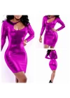 B101275 Fantazi Parlak Elbise