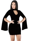 B101395 Kesik Kol Fantazi Elbise
