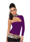 B101432 Pul Payet Aksesuarlı Bluz