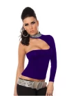 B101432 Pul Payet Aksesuarlı Bluz