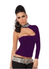 B101432 Pul Payet Aksesuarlı Bluz