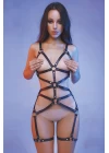Bacak Detaylı Fantazi Body Harness