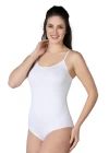 Beyaz Mı Emay 1415 Modal Cotton Çıtçıtlı İnce Askılı Body