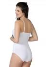 Beyaz Mı Emay 1415 Modal Cotton Çıtçıtlı İnce Askılı Body