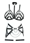 Büyük Beden Deri Fantazi Harness Sütyen Takım - Brf533