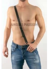 Çapraz Erkek  Deri Pantolon Harness - Çapraz Bağlanan Deri Erkek  Harness - Brfm30